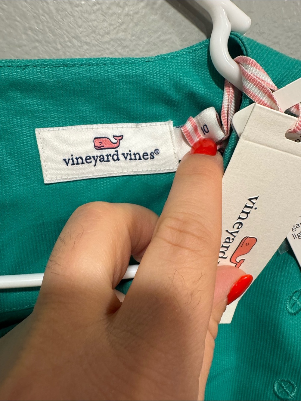 NWT Vineyard Vines Bedford Cord Eyelet Camden Green Dress Size 10 - Picture 8 of 9